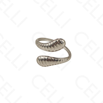 Anillo de Acero Ajustable - cobras trabajadas