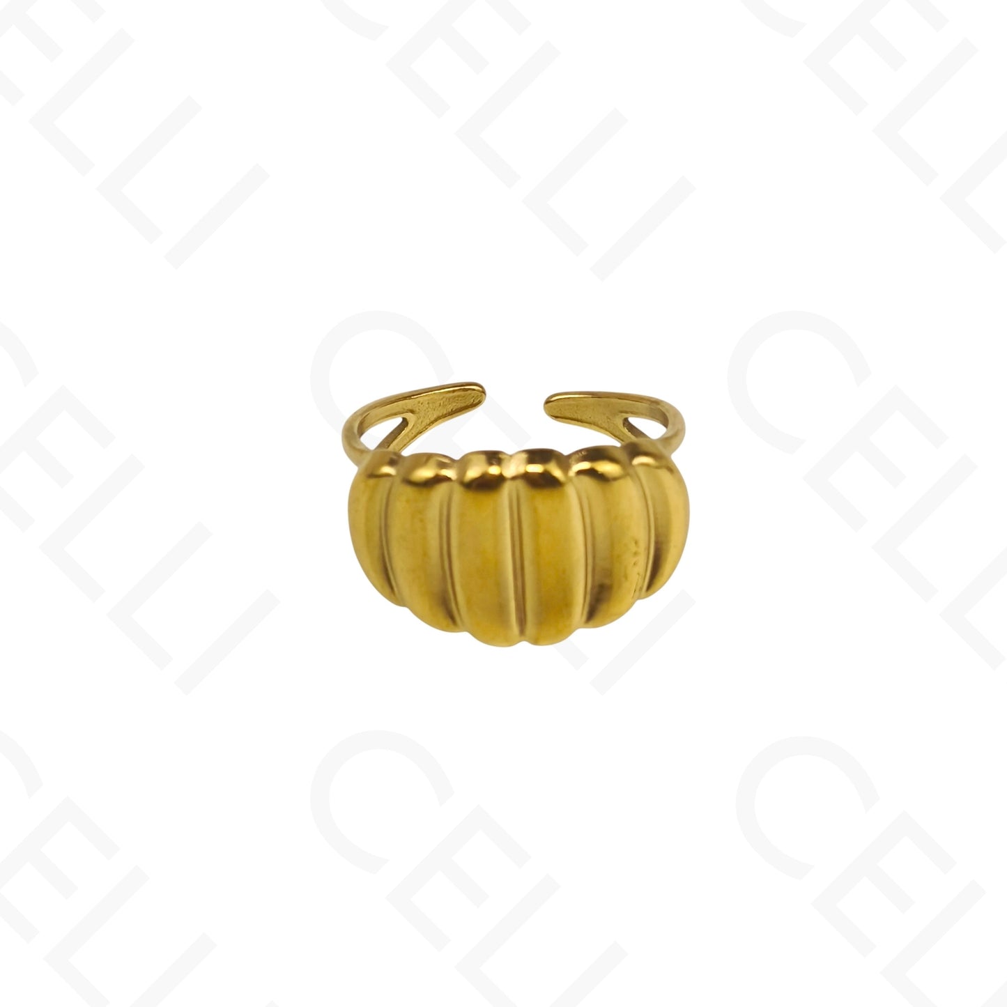 Anillo de Acero Ajustable - trabajado