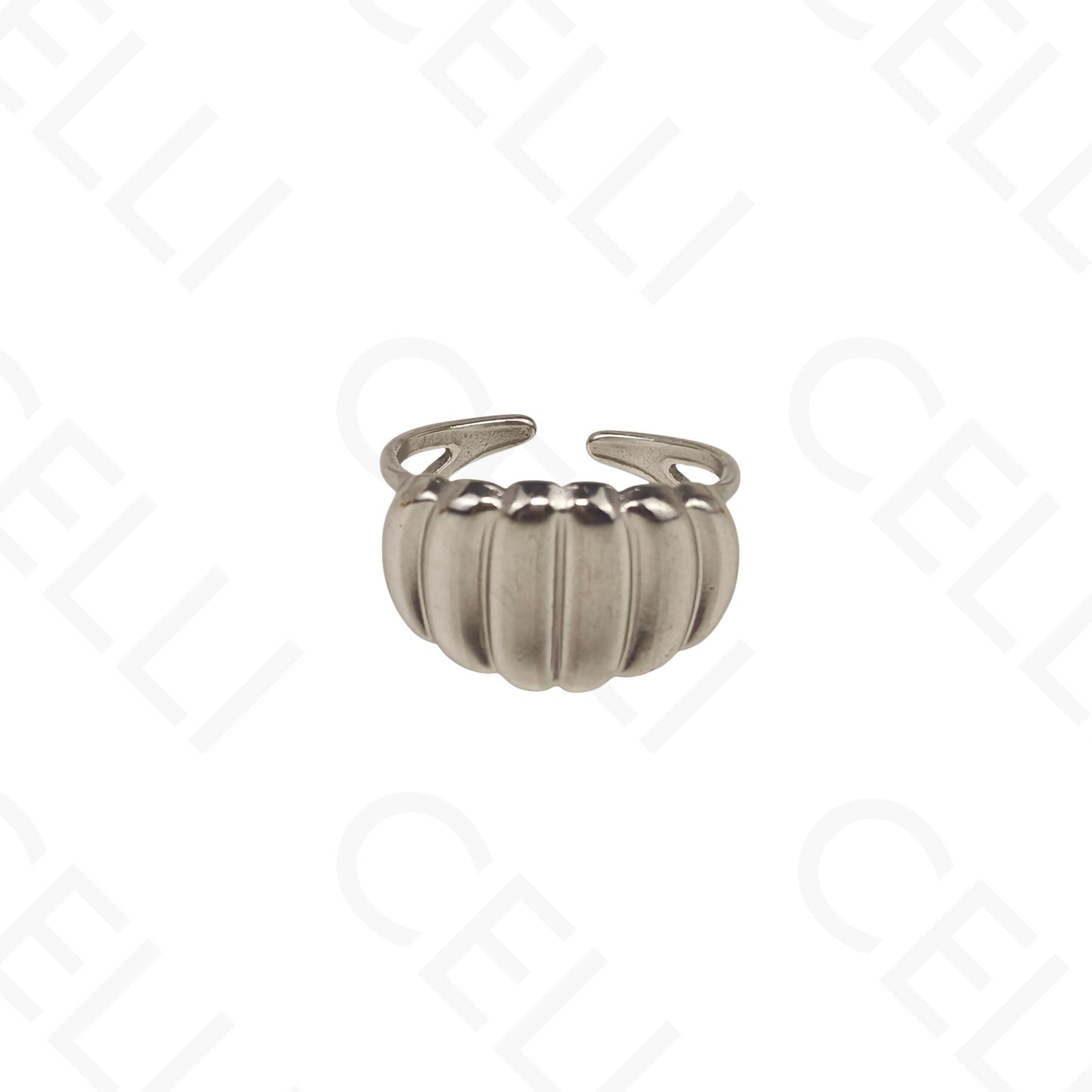 Anillo de Acero Ajustable - trabajado