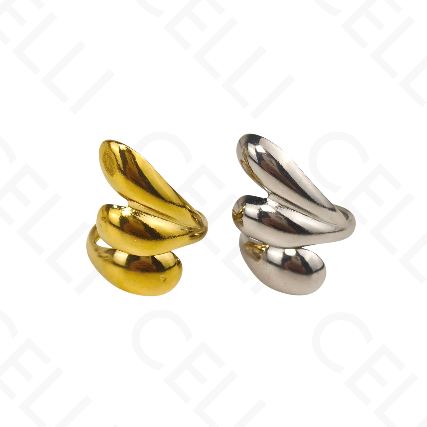 Anillo de Acero Ajustable - 3 gotas