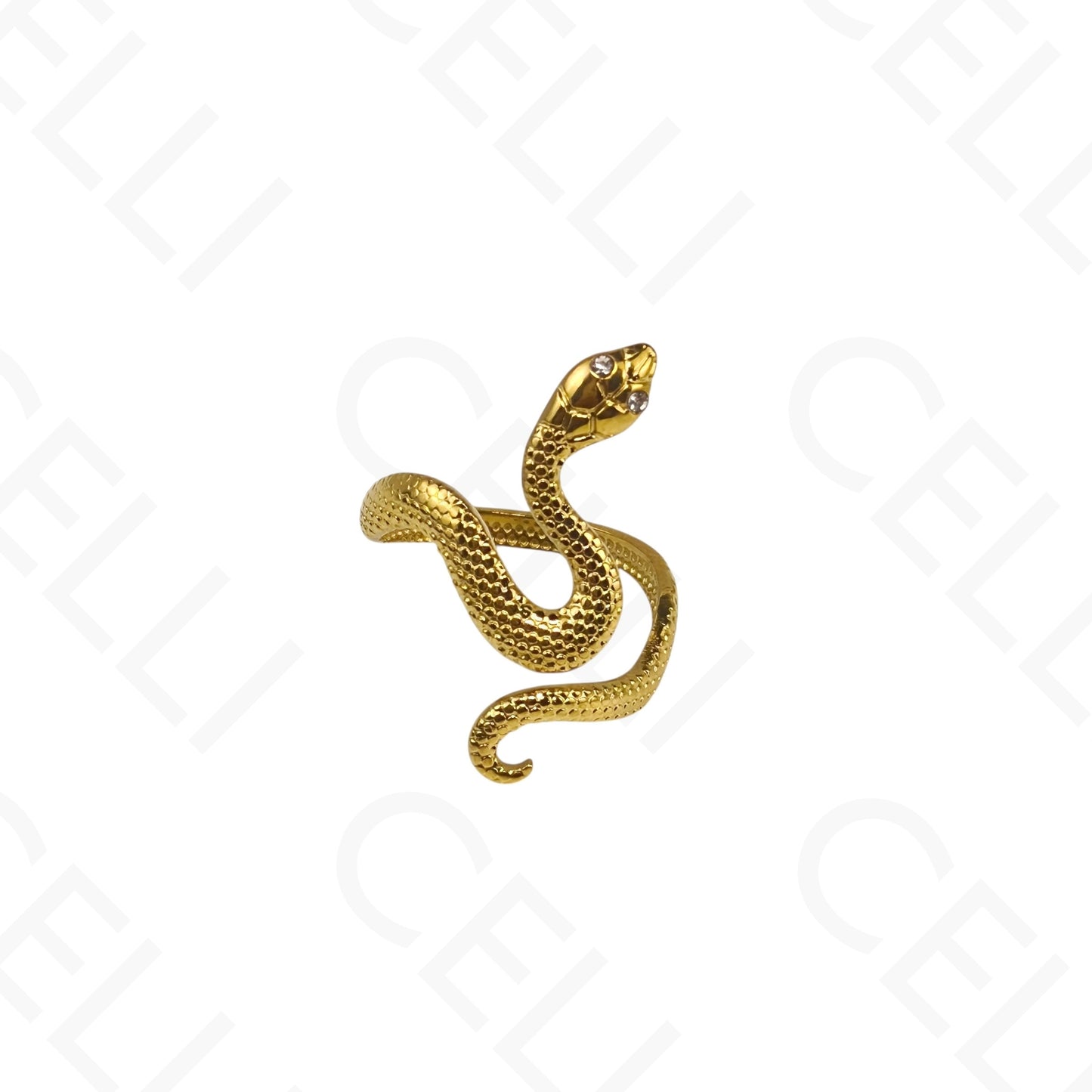 Anillo de Acero Ajustable - serpiente