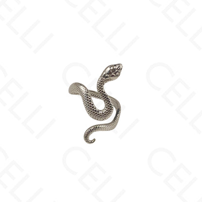 Anillo de Acero Ajustable - serpiente