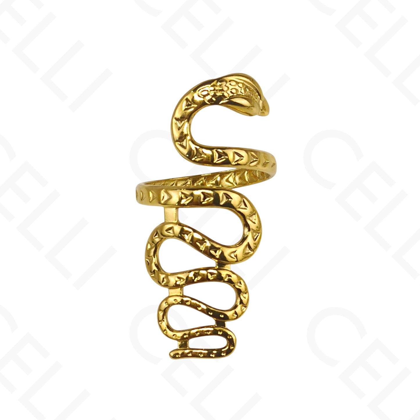 Anillo de Acero Ajustable - cobra grande
