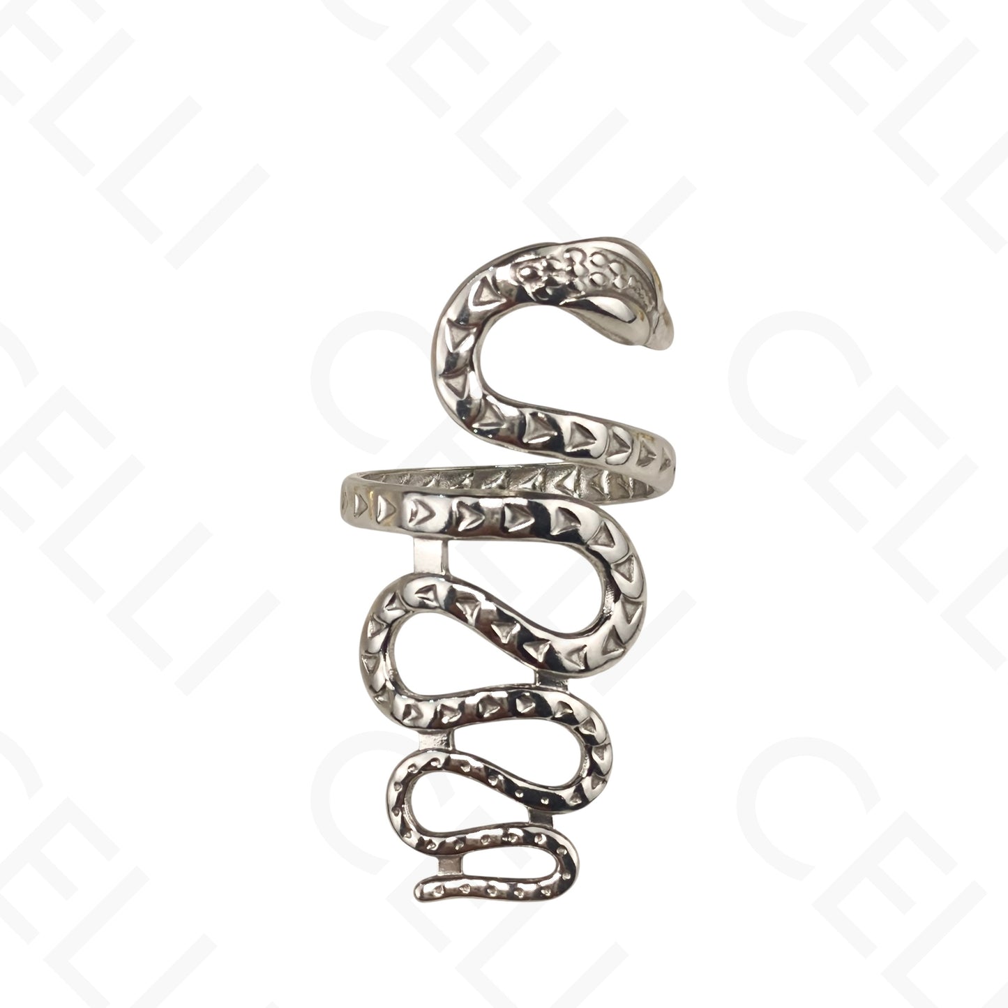 Anillo de Acero Ajustable - cobra grande