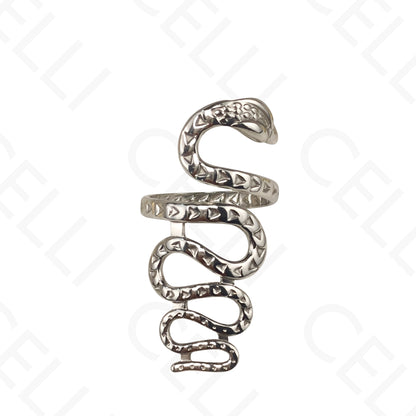 Anillo de Acero Ajustable - cobra grande
