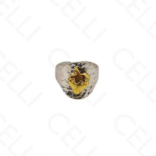 Anillo de Acero Ajustable - doble color, fresa