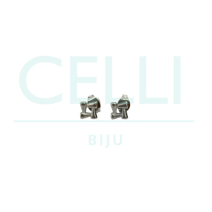 Brinco de Aço com medalhinha mini - quadrado