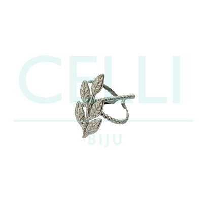 Steel Ring - leaves