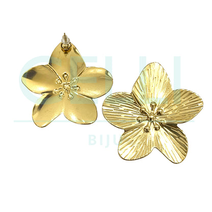 Brinco de Aço - flor