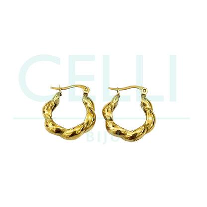 Brinco Argola de Aço - torcido