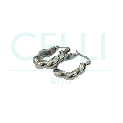 Brinco Argola de Aço - torcido