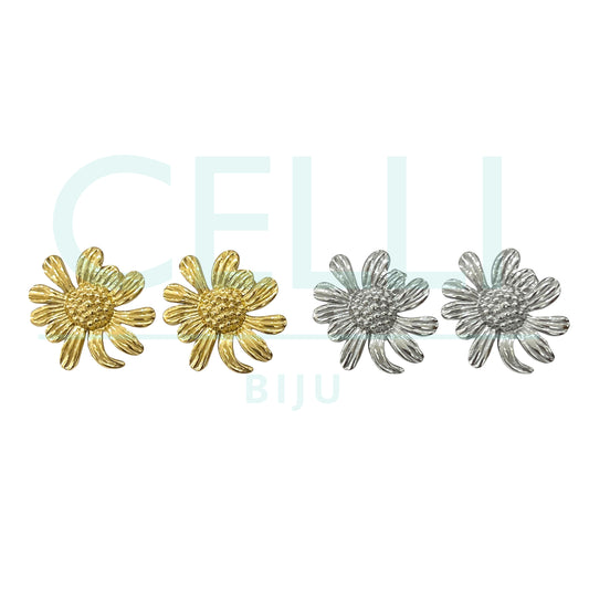 Brinco de Aço - flor