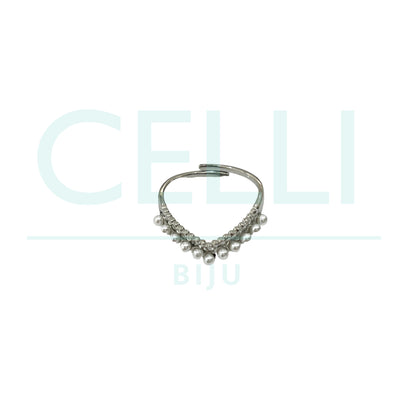 Steel Ring - Pearls