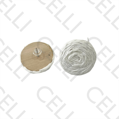 Brinco de Moda com palha e madeira