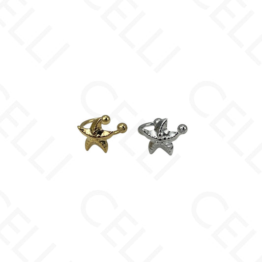 Earcuff de Aço - estrela do mar