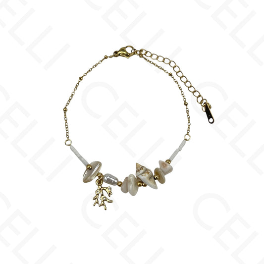 Pulseira de aço - coral