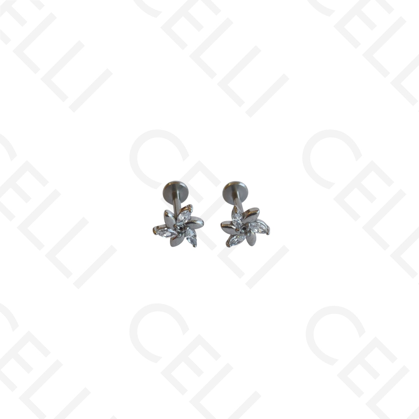 Piercing de Aço - flor