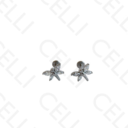 Steel Piercing - dragonfly with 4 gemstones
