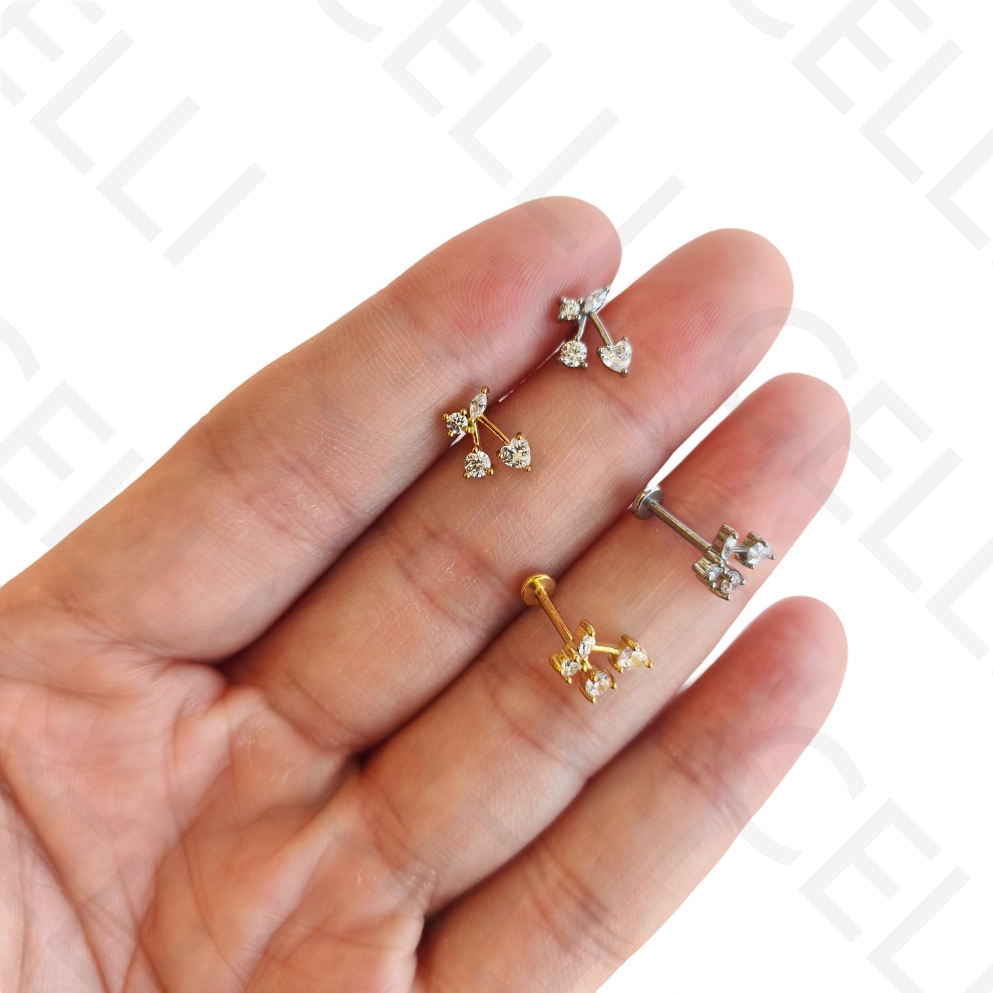 Piercing de Aço - cereja