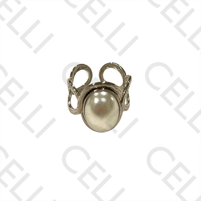 Steel Ring - Pearl