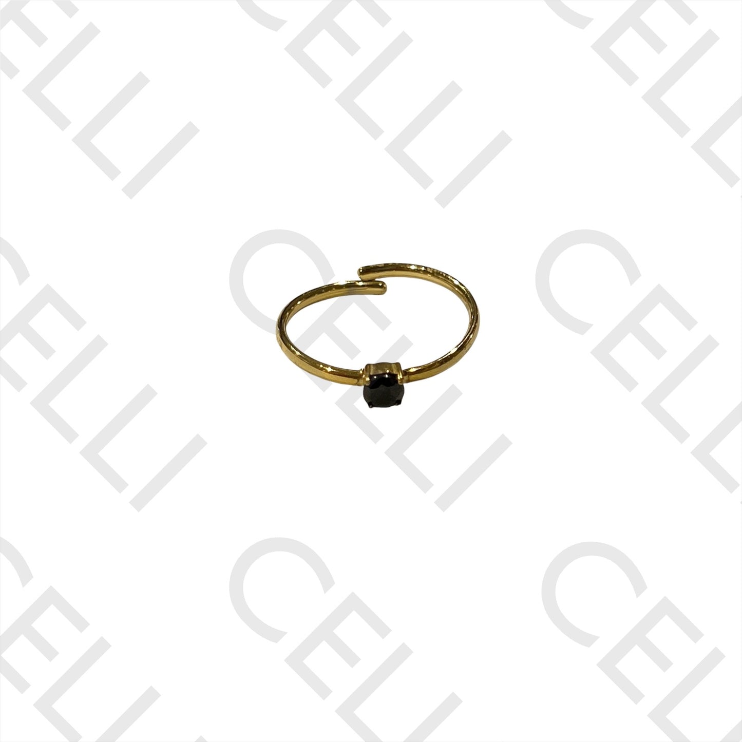 Steel Ring - with brilliant