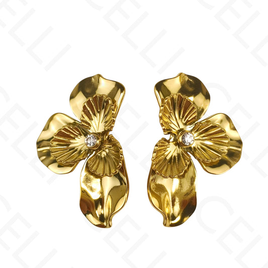Brinco de aço - flor
