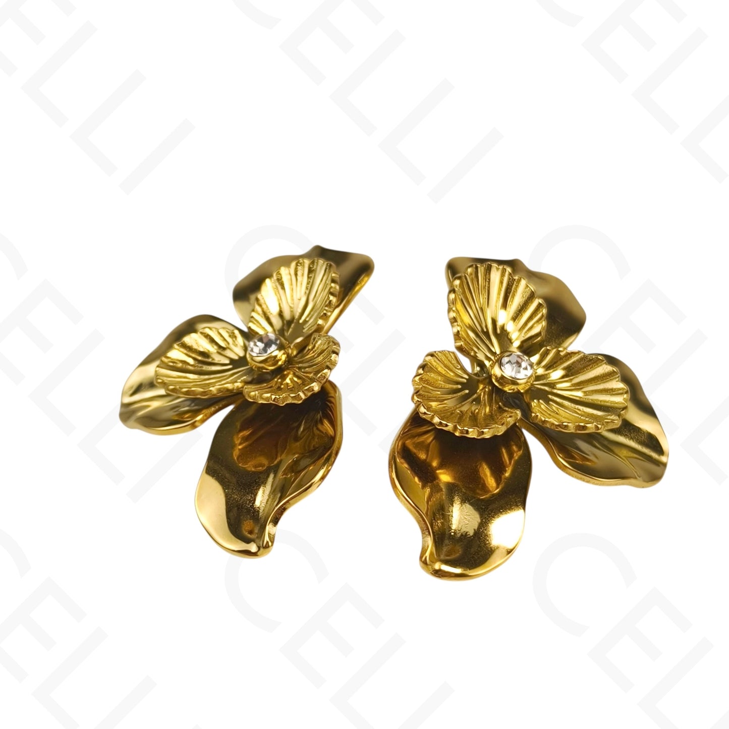 Brinco de aço - flor