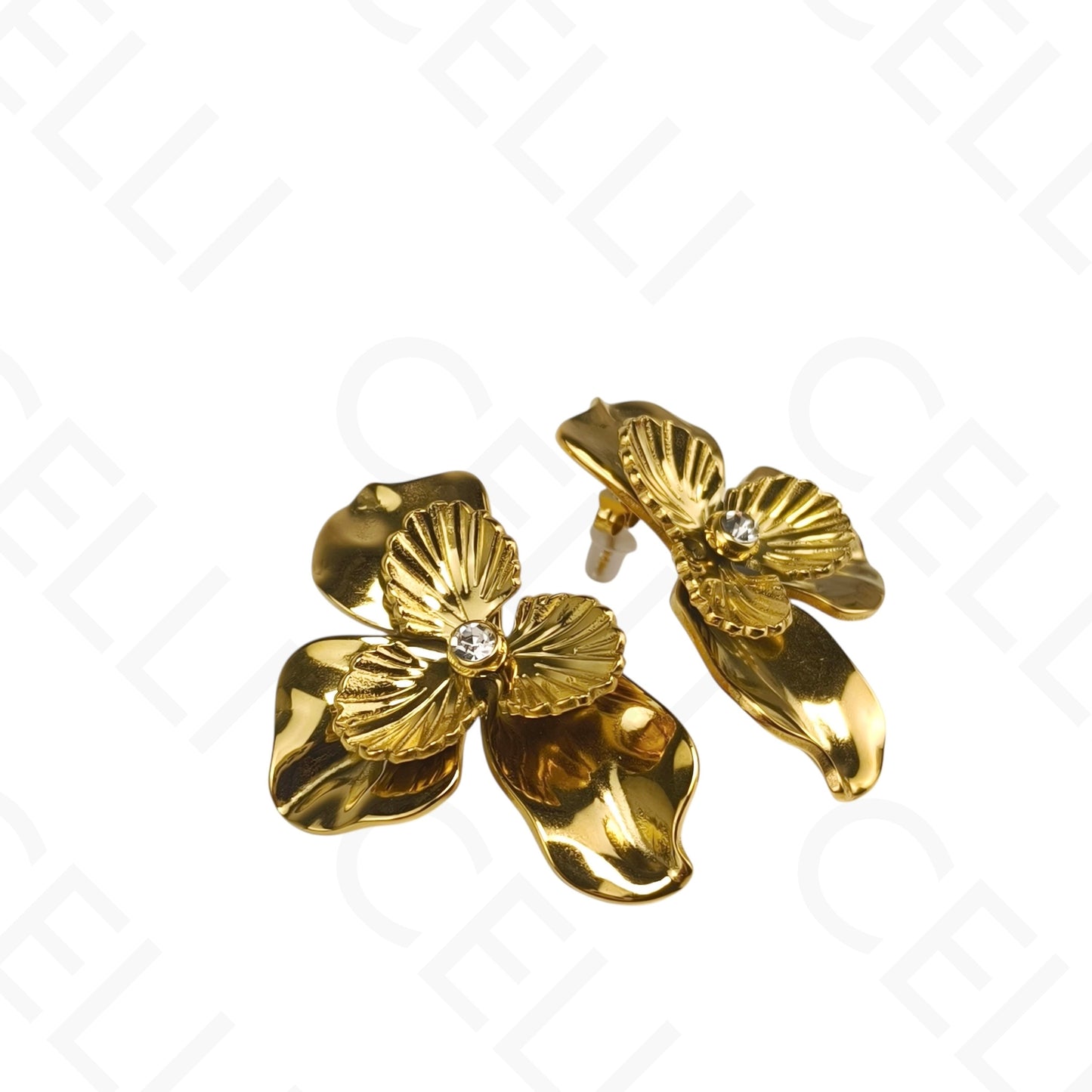 Brinco de aço - flor