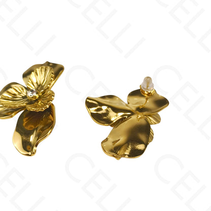 Brinco de aço - flor