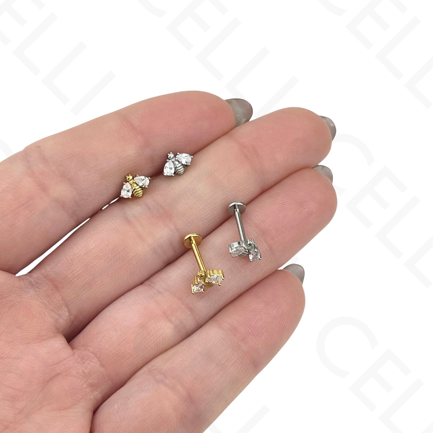Piercing de Aço - cereja