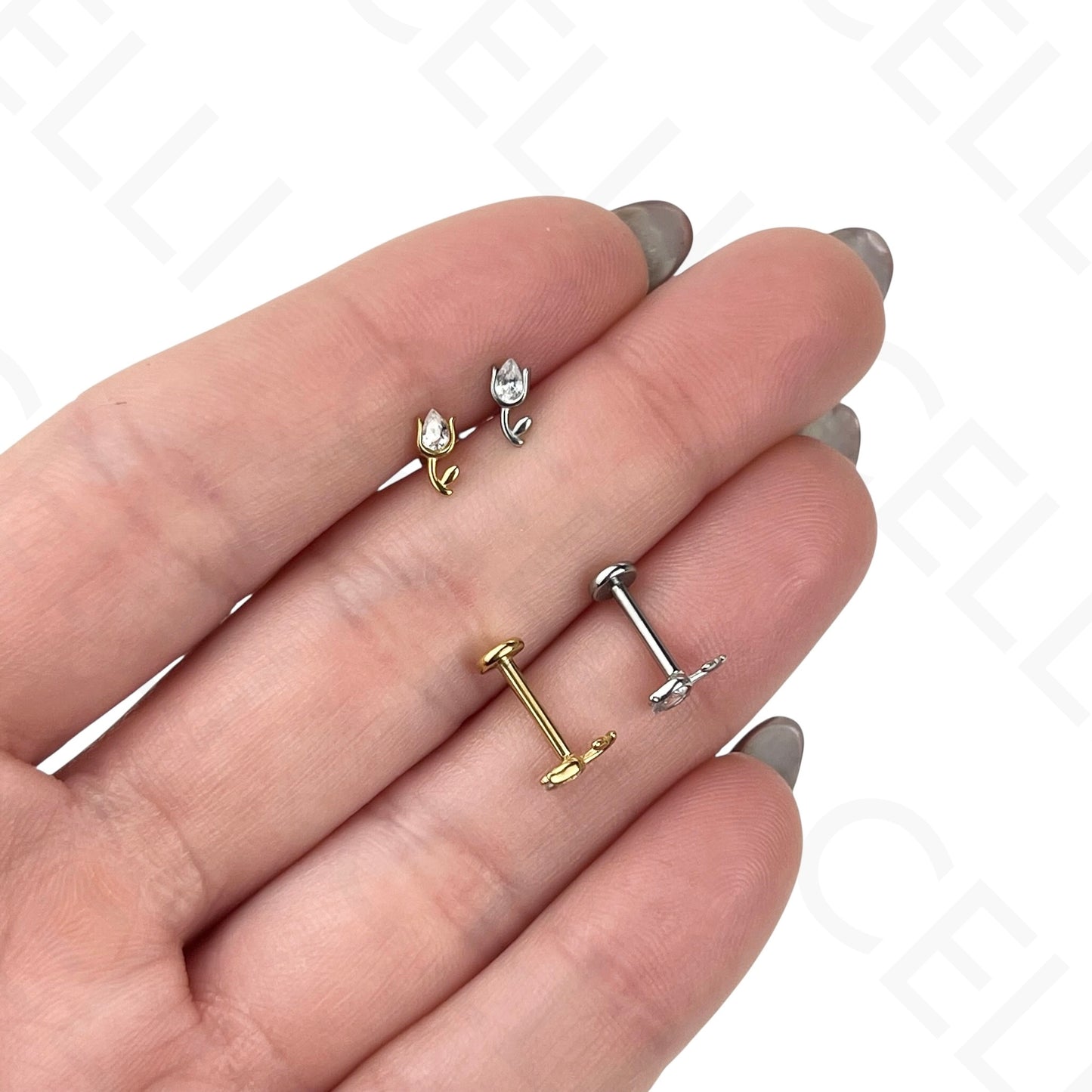Piercing de Aço - cereja