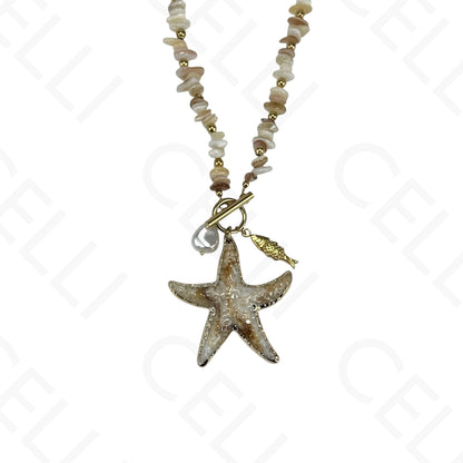 Steel necklace - 7 saint medals
