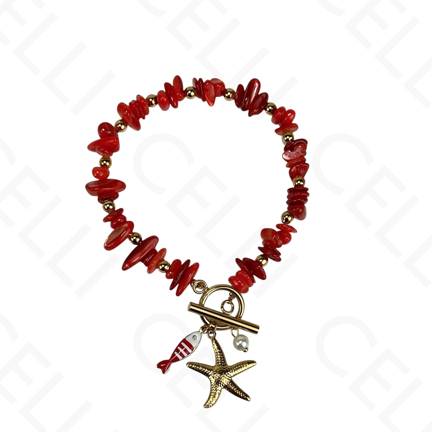 Steel necklace - 7 saint medals