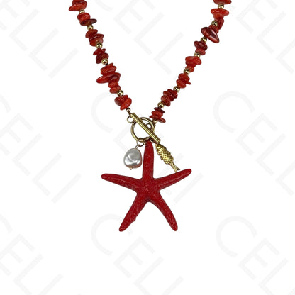 Steel necklace - 7 saint medals