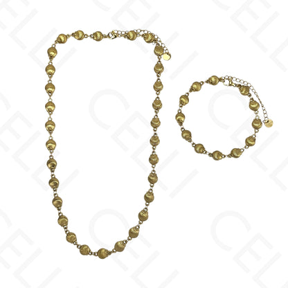 Steel necklace - 7 saint medals