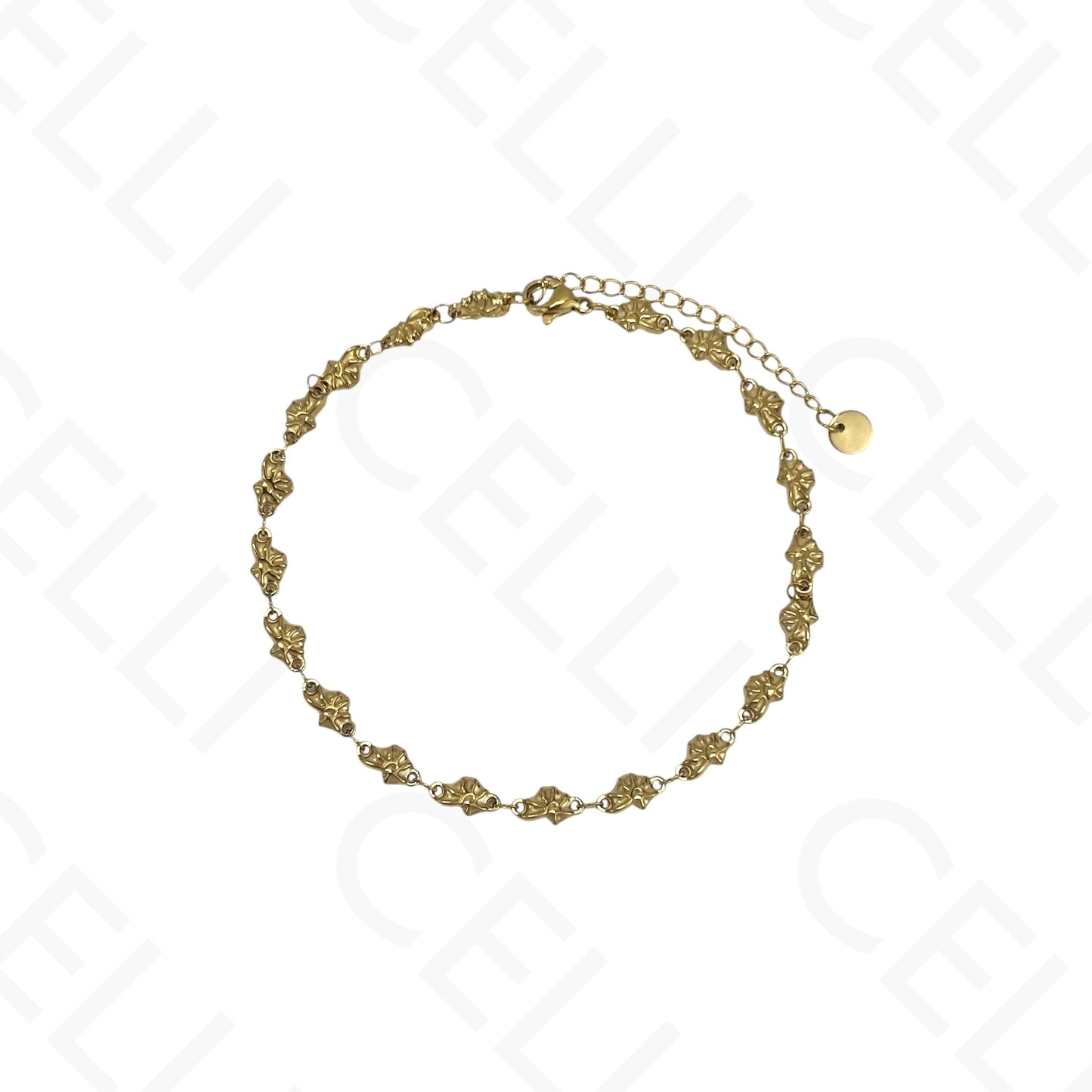 Collar/Pulsera/Tobillera de acero - Caracoles