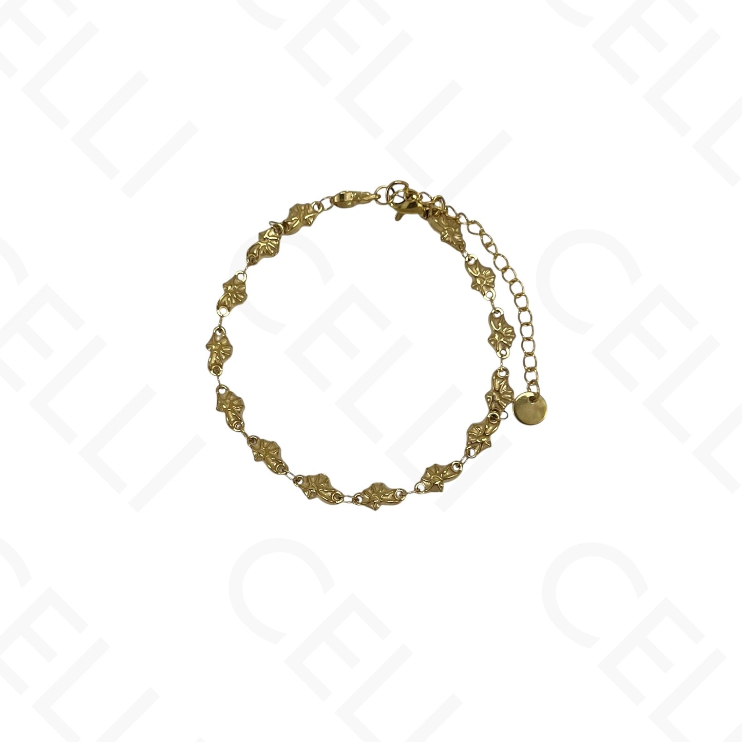 Collar/Pulsera/Tobillera de acero - Caracoles