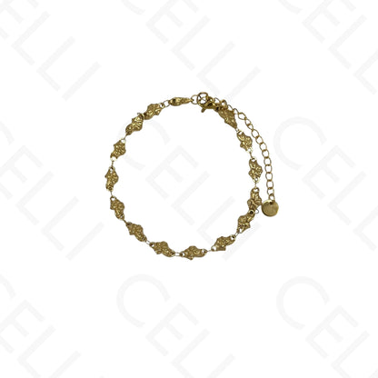 Collar/Pulsera/Tobillera de acero - Caracoles