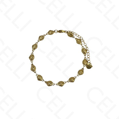 Collar/Pulsera/Tobillera de acero - Concha y estrella de mar