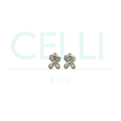 Brinco de Aço com medalhinha mini - tesouras