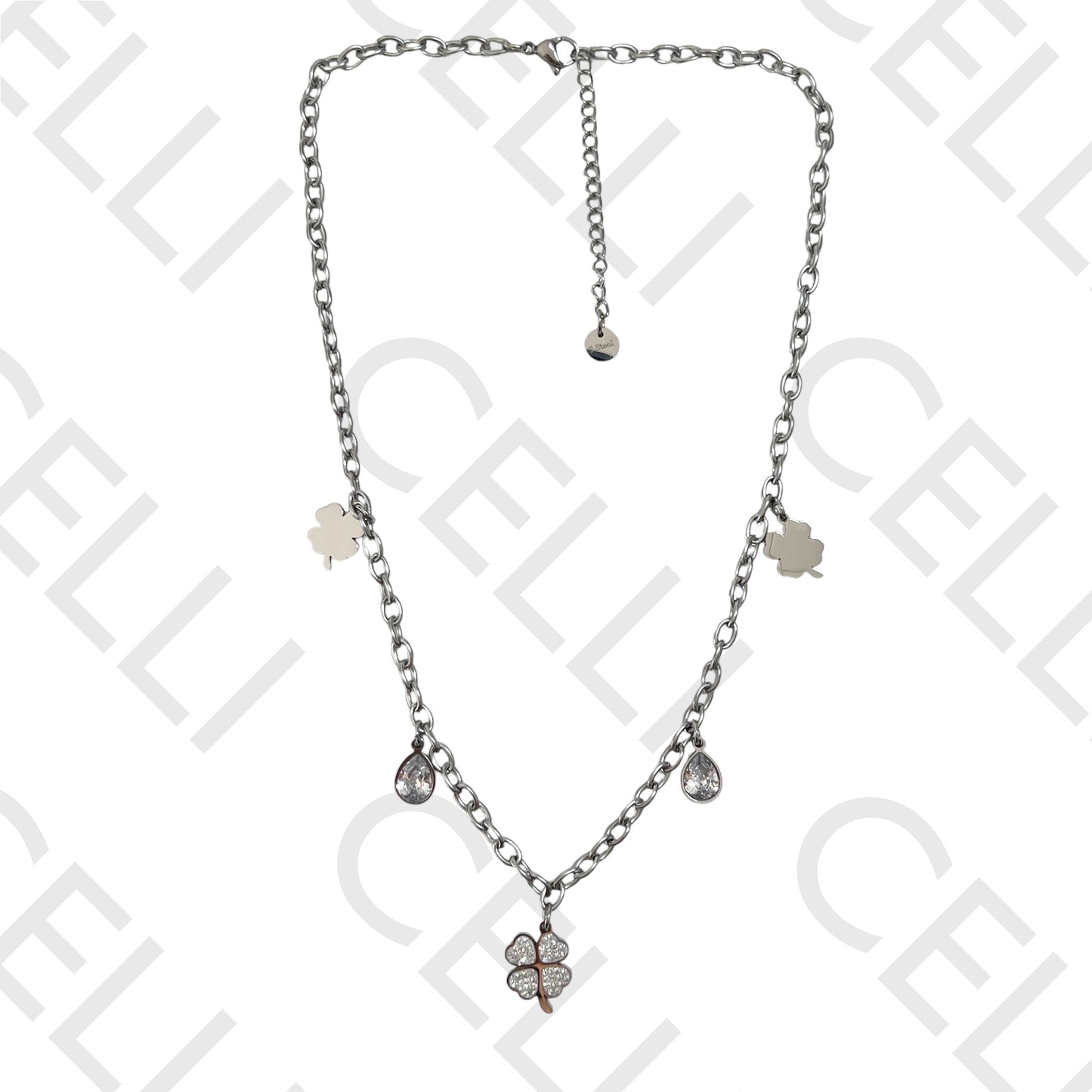 钢制尾巴 - 带有闪亮的三叶草