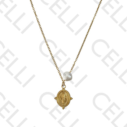 钢链 - 带珍珠的圣母像