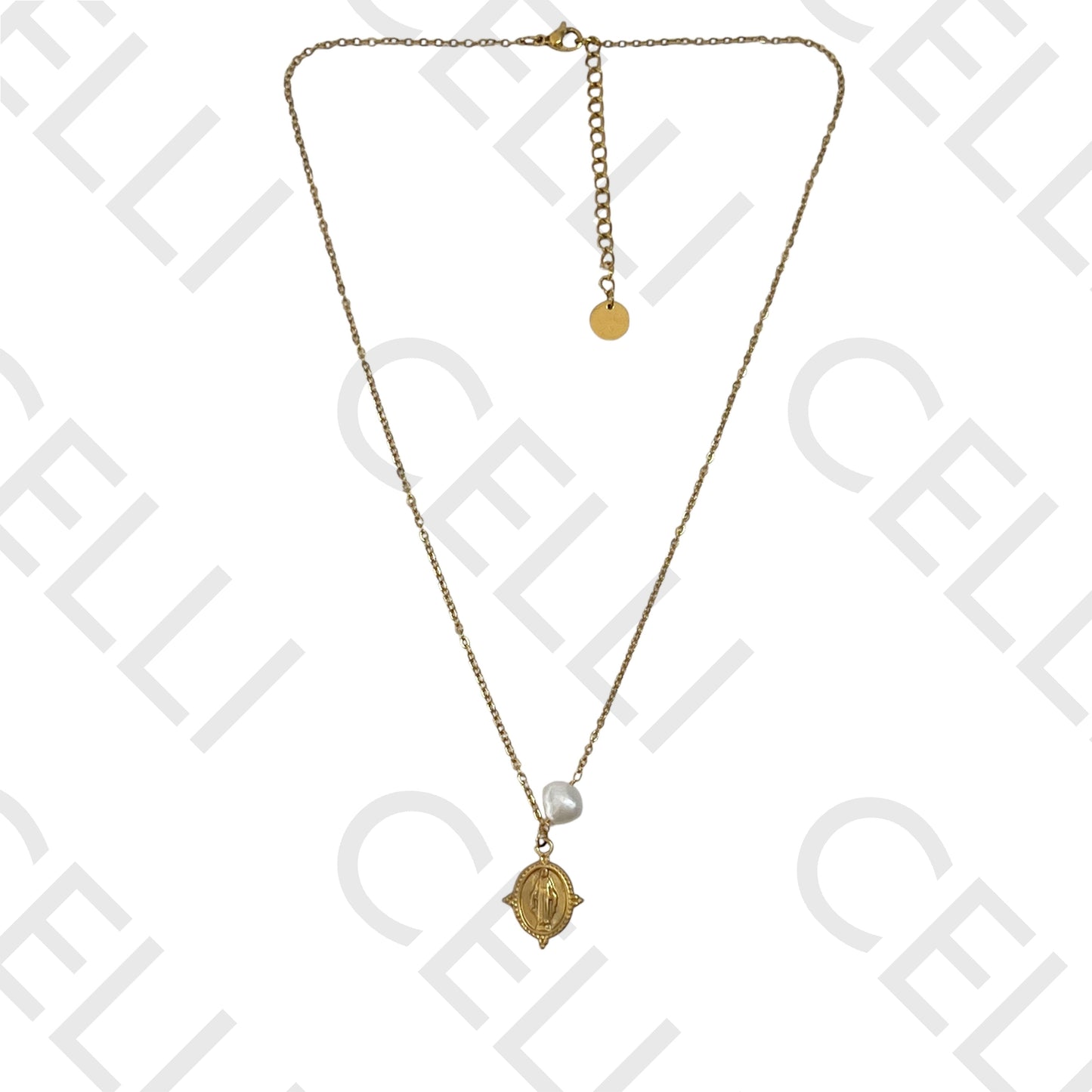 钢链 - 带珍珠的圣母像