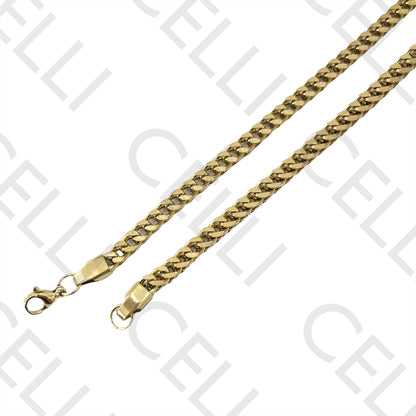 Colar / Pulseira de Aço Simples - corrente quadrada