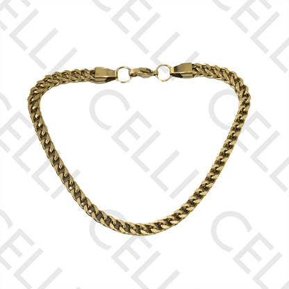 Colar / Pulseira de Aço Simples - corrente quadrada