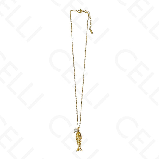 钢制项链 - 鱼形