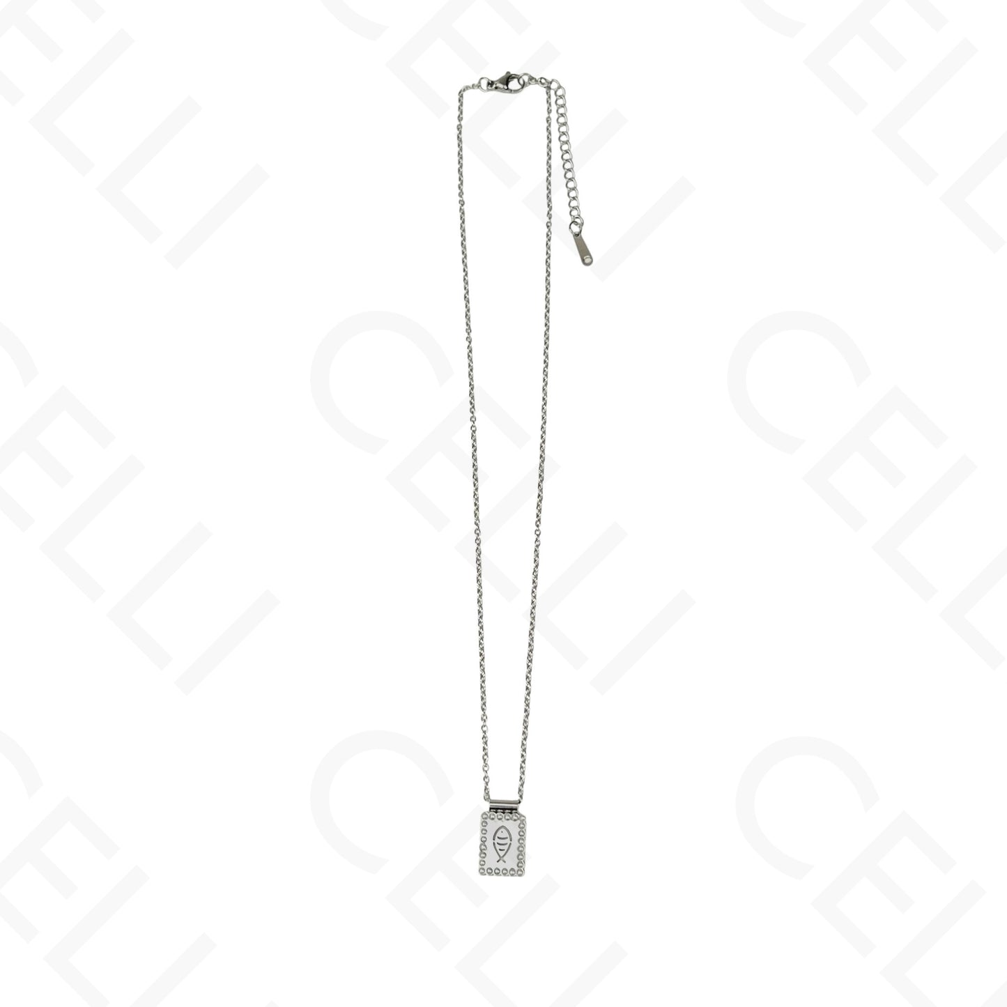 Colar de aço - escapulário peixe