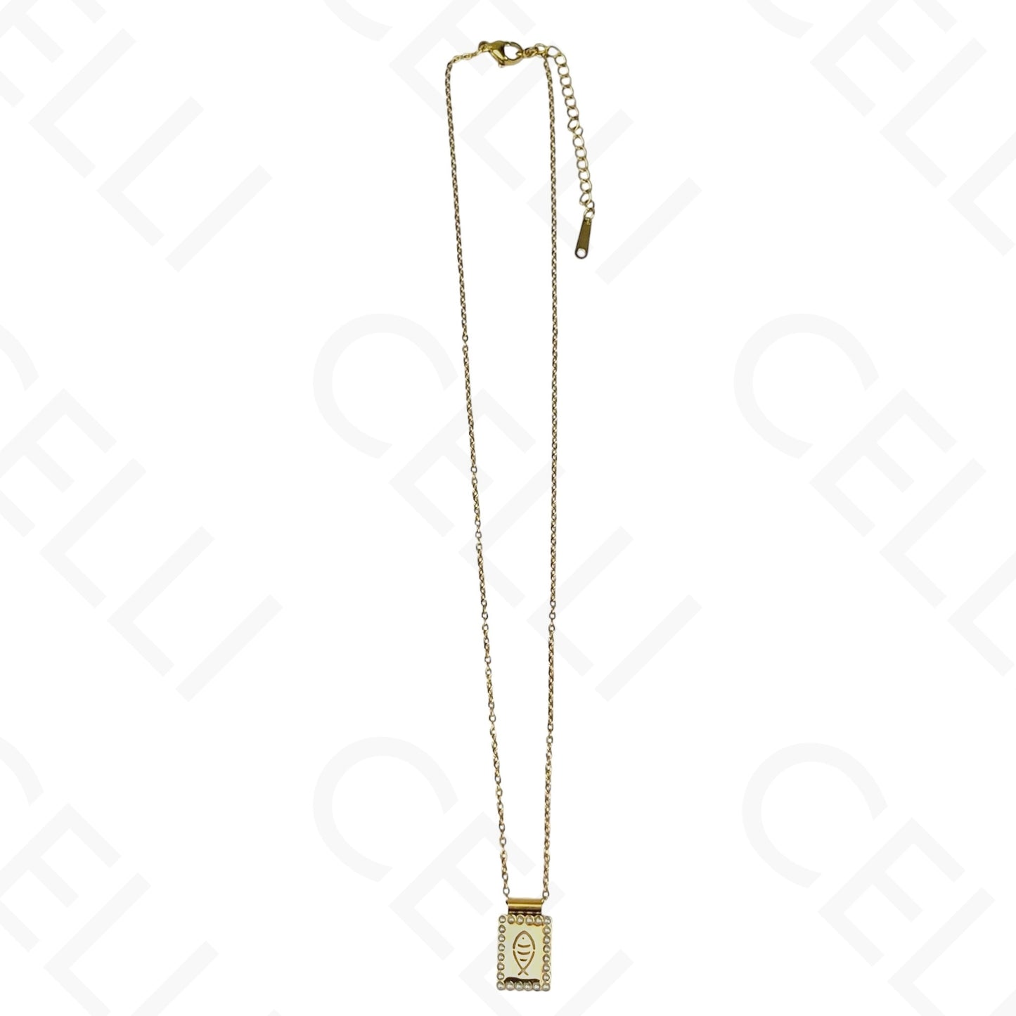 Colar de aço - escapulário peixe