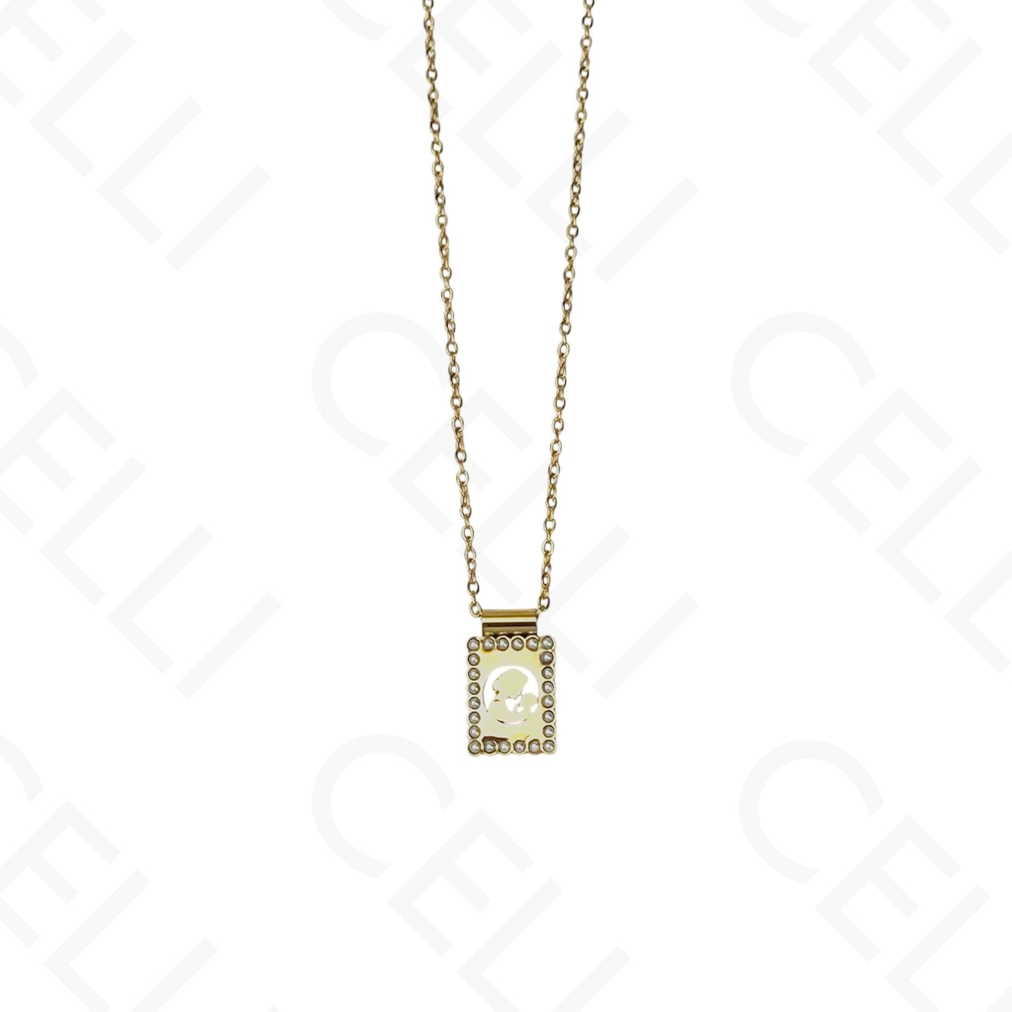 Colar de aço - escapulário mãe