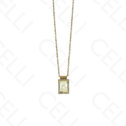 Colar de aço - escapulário mãe